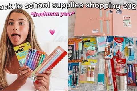 BACK TO SCHOOL SUPPLIES SHOPPING VLOG + HAUL 2021 *freshman year*