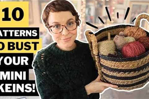 10 KNITTING PATTERNS TO USE UP YOUR MINI SKEINS! #woolneedleshands