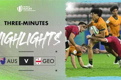 Australia are off to a flier | Australia v Georgia Match Highlights | World Rugby U20 Championship
