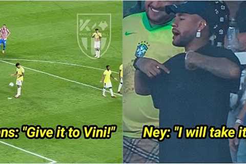 Neymar reacts as Brazil fans don't want Lucas Paquetá to take Brazil's second penalty vs Paraguay 😅