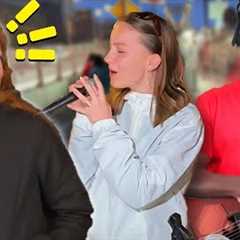 Mother is SHOCKED when Daughter Starts Singing In Public