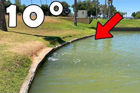 Fishing A GOLF COURSE Spillway In 110° WEATHER