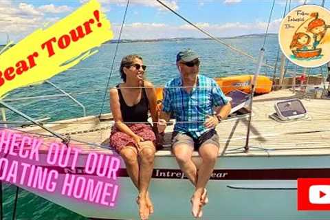 Full Liveaboard Sailboat Tour | Come aboard our 40ft off grid bluewater boat | Najad 391  #47