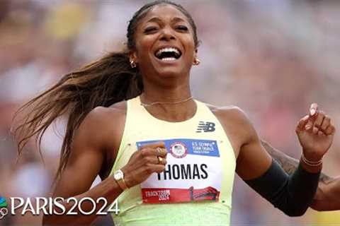 Gabby Thomas VICTORIOUS in the 200m; Sha'Carri Richardson just misses Olympic spot | NBC Sports