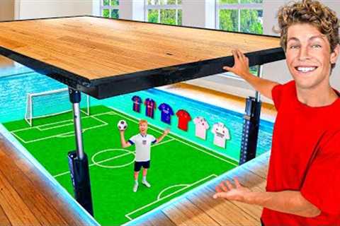 I Built a SECRET Soccer Field in My Room!