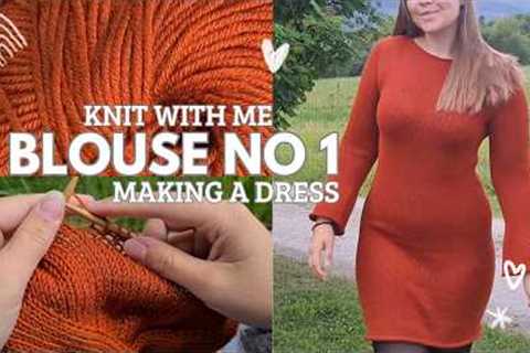 Turning Blouse No 1 by Myfavoritethings.knitwear Into A Dress - Knit with me // Project Vlog