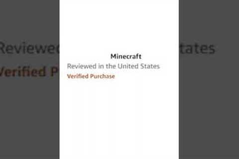 Funny 1 Star Minecraft Amazon Reviews #Shorts