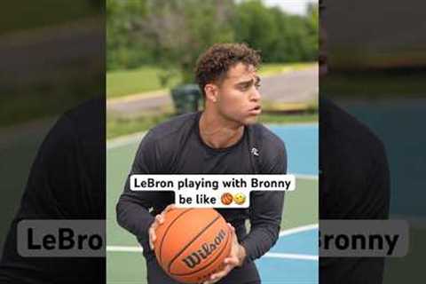LeBron when he plays with Bronny‼️🤣 #nba #basketball #basketballshorts #lebronjames