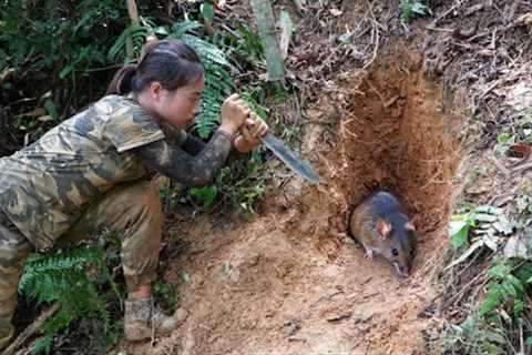 skills, digging and catching bamboo rats, making doors for new shelters, survival alone