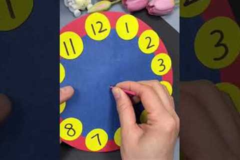 Using cardboard to make clocks for elementary school students, le #craft #viral #art
