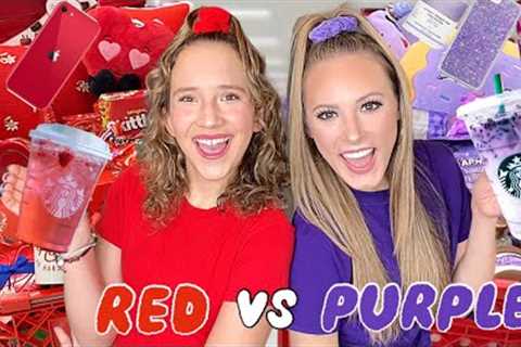 RED 💄💋❤️ VS PURPLE 💜🦄🔮 TARGET SHOPPING CHALLENGE