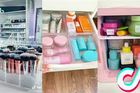 Organizing Makeup and Skincare ASMR🌷 || Best Aesthetic Tiktok