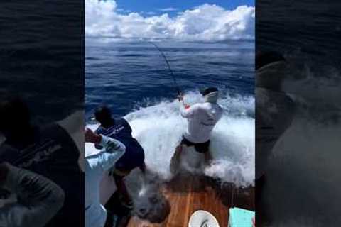Whatever it takes! Reverse = BIG fish and waves 🌊🙌 #fish #fishing #marlin #ocean
