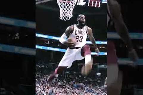 LeBron stops the dunk mid-air 😬 #shorts
