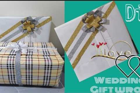 A simple wedding gift wrapping idea /diy
