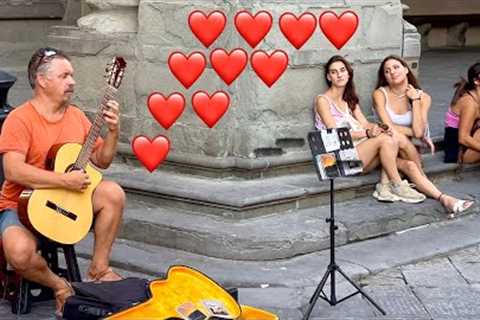 😍 STREET MUSICIAN PLAYS LOVE SONG IN FLORENCE 😍