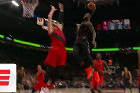 LeBron James throws down epic dunk on Jusuf Nurkic | ESPN