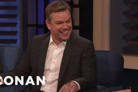 Matt Damon &amp; Tom Cruise Have Different Approaches To Death-Defying Stunts | CONAN on TBS