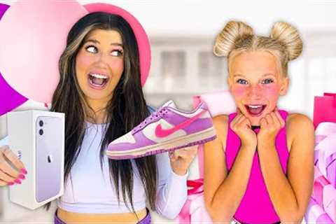 SURPRiSiNG MY SiSTER WiTH 10 GiFTS FOR HER 10TH BiRTHDAY!!