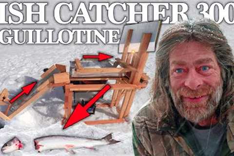 Automatic Trout Catcher with a Guillotine | Catch &amp; Cook Ice Fishing | Fish to Pan Challenge!