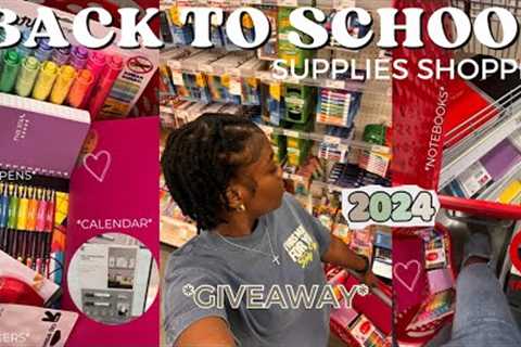 Bᥫ᭡CK TO SCHOOL SUPPLIES SHOPPING VLOG @TARGET 2024 (*GIVEAWAY*) | BTS SERIES EP.1
