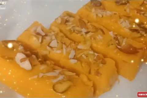how to make healthy desserts at home/healthy summer dessert recipes/no bake,no steam mango pudding
