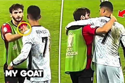 Cristiano Ronaldo meet Khvicha Kvaratskhelia at full-time against Georgia 😍❤️