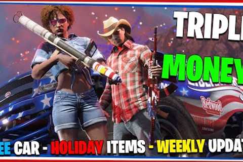 INDEPENDENCE DAY UPDATE! TRIPLE MONEY, FREE CAR, NEW CAR &amp; DISCOUNTS - GTA Online Weekly Update