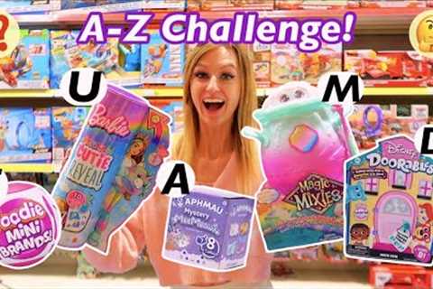 A-Z MYSTERY TOY SHOPPING CHALLENGE!!😱🎁🛍 (AT THE *LARGEST* TOY STORE IN THE COUNTRY!!🫢)
