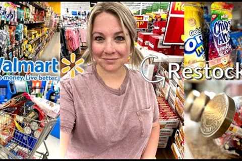 Satisfying Walmart Grocery Haul! Pantry &amp; Candy Jar Restock! #asmr