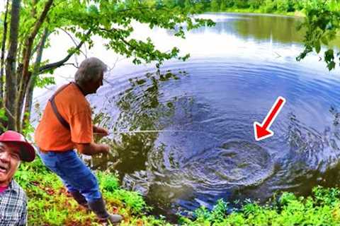 Fishing From The Bank For Pond MONSTERS!
