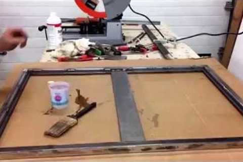 Building welded steel cork board frame