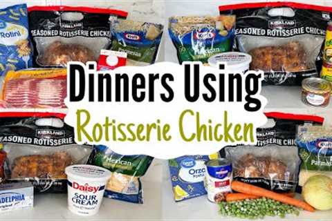5 AMAZING Recipes Using Rotisserie Chicken | The Quickest Chicken Dinners EVER | Julia Pacheco