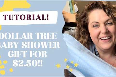 Let’s make a thoughtful baby shower gift for $2.50! @dollartree #burpcloth #sewing
