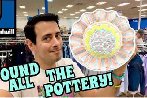 Thrift with me Goodwill ~ DID IT AGAIN! MACKENZIE CHILDS! The THRIFT store RESELL eBay PROFIT