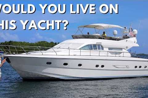 $385,000 56' Yacht Tour / CanNOT afford a house in MIAMI? You Can Live aboard This!