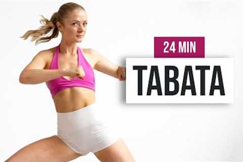 24 MIN TABATA CARDIO HIIT Workout (BOOST YOUR MOOD) No Equipment, No Repeats, With Tabata Songs!