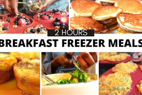 Batch Cook 8 Quick Breakfast Freezer Meals in 2 hours | Cook once eat all MONTH!