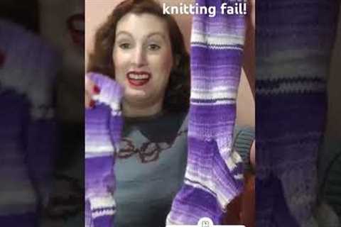 How did I manage this?! Tell me your knitting fails in the comments! #knittingfail #knittingpodcast