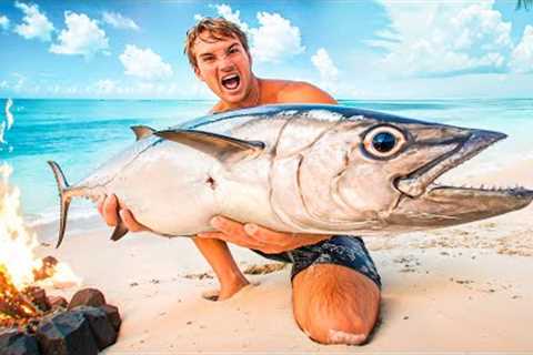 GIANT TUNA Catch and Cook on UNINHABITED Island