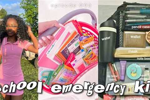 what’s in my back to SCHOOL (supplies) EMERGENCY kit 2024 | essentials, etc