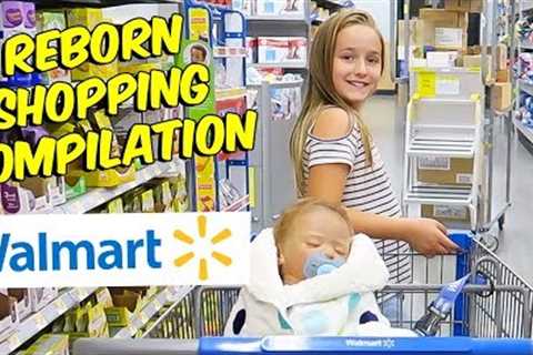 Shopping with Reborn Baby Doll at Walmart Haul (Compilation)