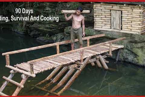 I Spend 90 Days To Building, Cooking And Survival On The Cliff