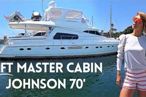 $799,000 2005 JOHNSON 70' AFT CABIN Flybridge Motor Yacht Tour LIVEABOARD Boat WALKTHROUGH &amp;..