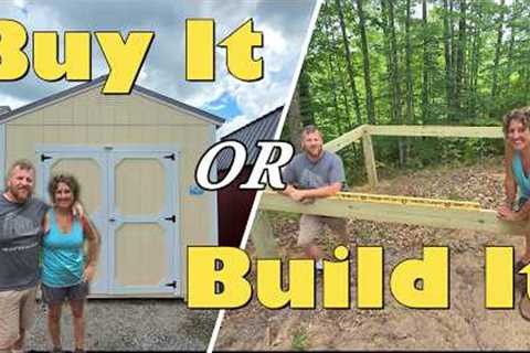 Starting Our Tiny Off-Grid Cabin: DIY Build vs. Shed Conversion - Cabin In the Forest -  Part 1