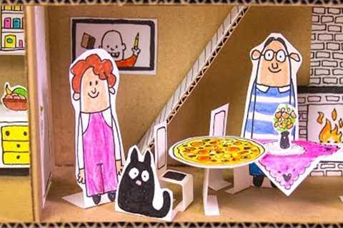 DIY Cardboard House of Paper 🏠 Easy Paper Crafts Ideas &amp; Projects for Kids