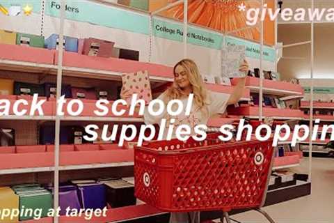 BACK TO SCHOOL SUPPLIES SHOPPING VLOG &amp; HAUL 2024 GIVEAWAY *back to school at target ✏️*