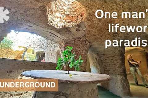 Land was barren. He dug 10-acre underground village &amp; orchard