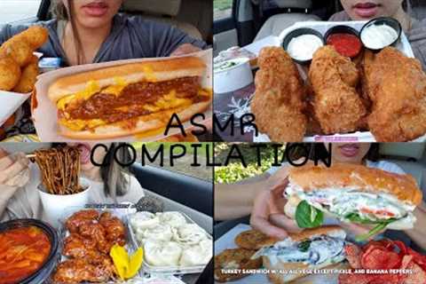 TWILIGHT ASMR EATING FAST FOOD COMPILATION (MUKBANG) *BIG BITES*