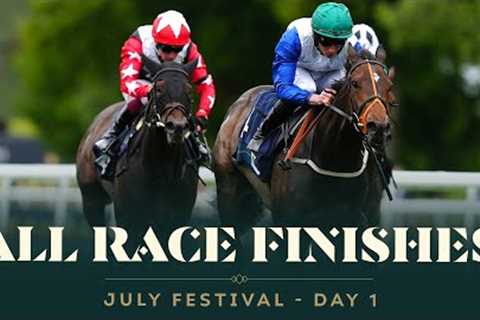 All race finishes from day 1 of the July Festival at Newmarket racecourse
